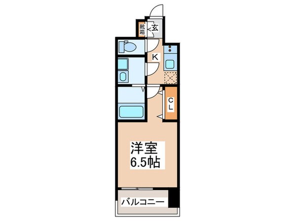 ﾌｧｰｽﾄﾌｨｵｰﾚ難波ｸﾚｼｱ(206)の物件間取画像